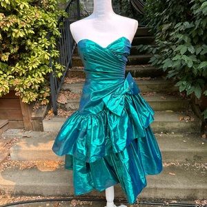 Vintage 90s Iridescent Gunne Sax Prom Dress